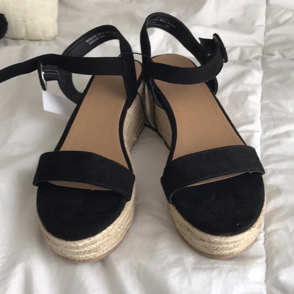 LOFT black espadrille sandals